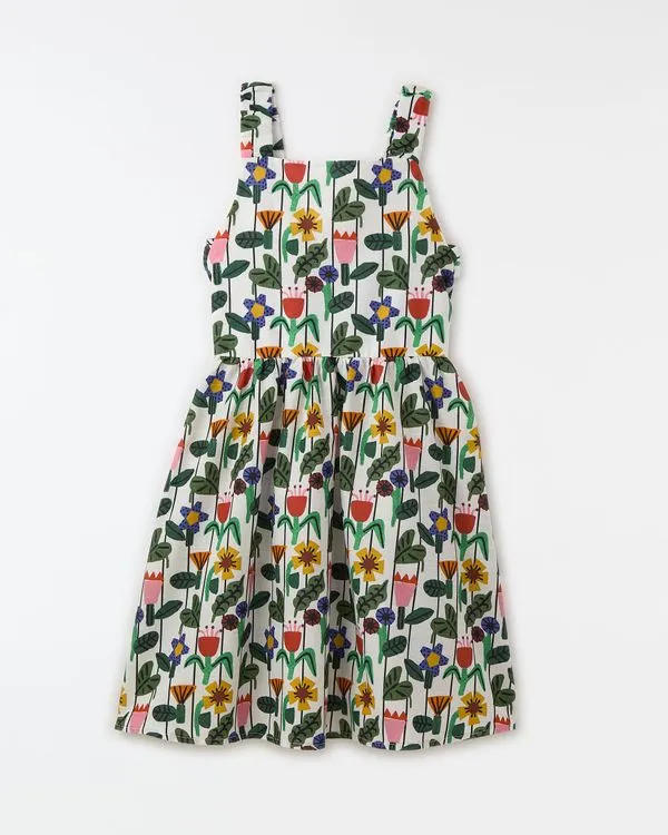 Vestido Flores Do Jardim Est Flores Do Jardim Fundo Off White - 4