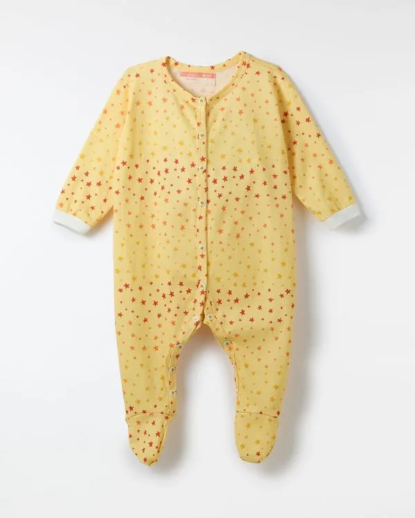Pijama Bebe Malha Decorado Estrelinha e Decorado Estrelinha - 12M