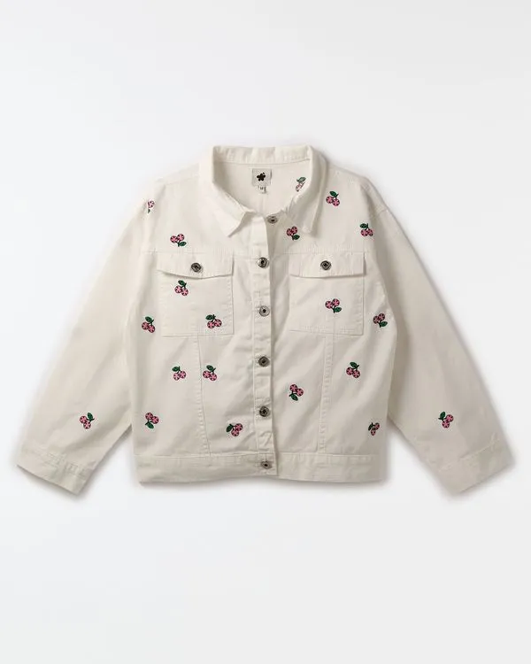Jaqueta Sarja Bordado Cerejeira Off White - 12