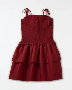 Vestido Lastex Liso Vinho Vermelho Castanha - 8