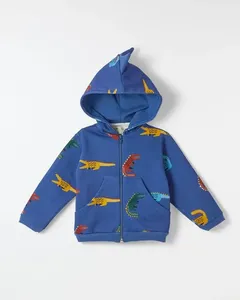 Moletom Bebe Capuz Jacassaurinho Est Jacassaurinho Fundo_ Azul Piracema - 12M