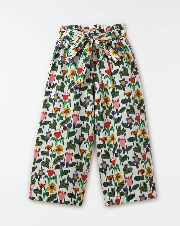 Calca Flores Do Jardim Est Flores Do Jardim Fundo Off White - 6