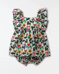 Vestido Bebe Flores Do Jardim Est Flores Do Jardim Fundo Off - 18M