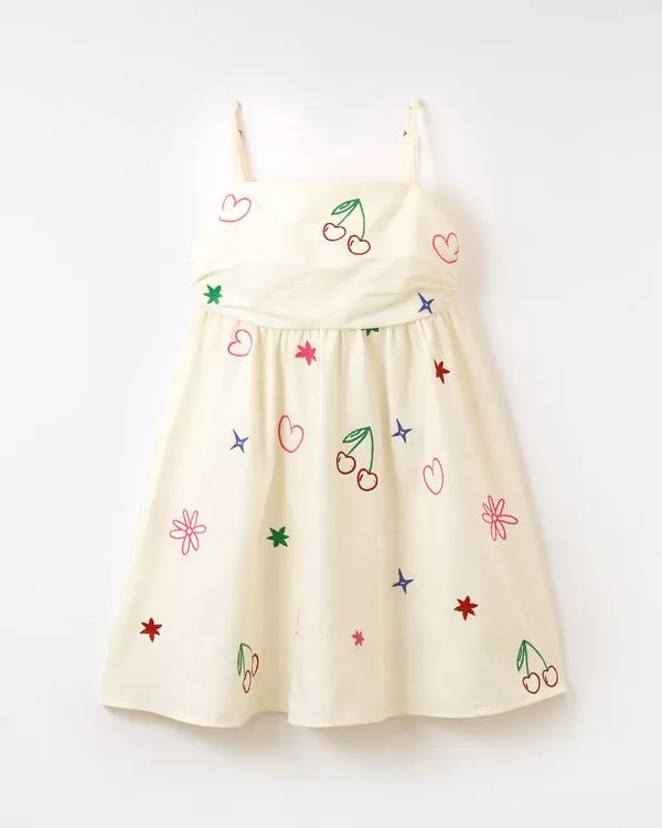 Vestido Bordado Diario Pop Off White - 10