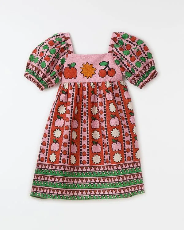 Vestido Saladinhas Est Saladinhas Fundo Multicolorido - 10