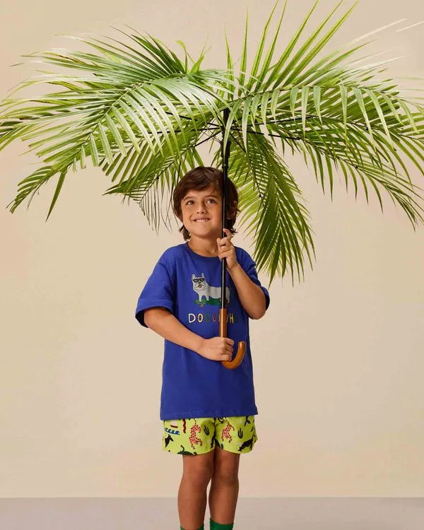 Camiseta Silk Doguinho Radical Azul Cannes - 8
