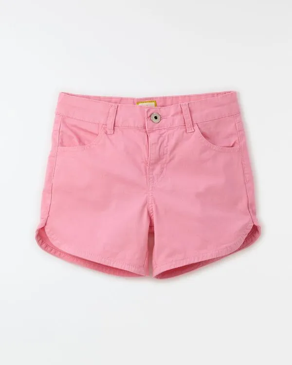 Short Sarja Color Rosa Algodao - 10