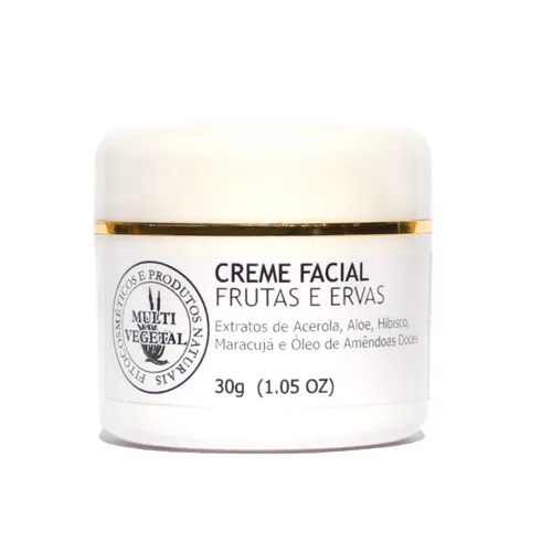 Creme Facial Frutas E Ervas 30 gr