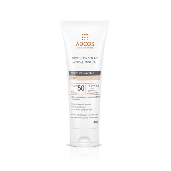 Protetor Solar Mousse Tonalizante FPS 50 - Mineral Ivory - 40g