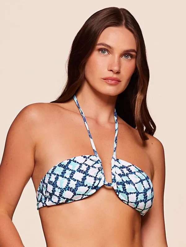 Top Frente Única Estampado Aquamarine MARINHO GG