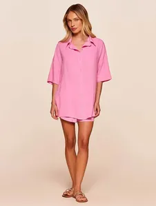 Camisa Manga Curta Lisos ROSA P