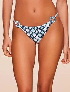 Tanga Lateral Estreita Estampada Aquamarine MARINHO G