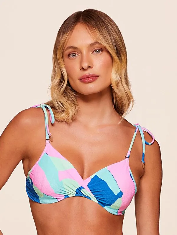 Top Meia Taça Estampado Lagoon VERDE M