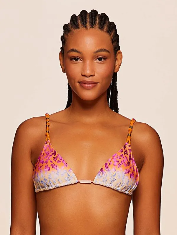 Top Cortininha Estampado Sunny LARANJA G