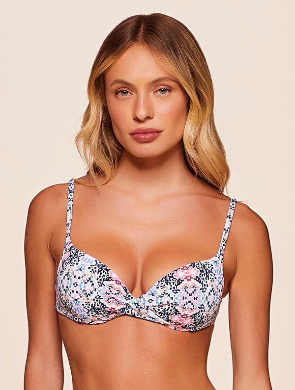 Top Meia Taça Estampada Shine ROSA P