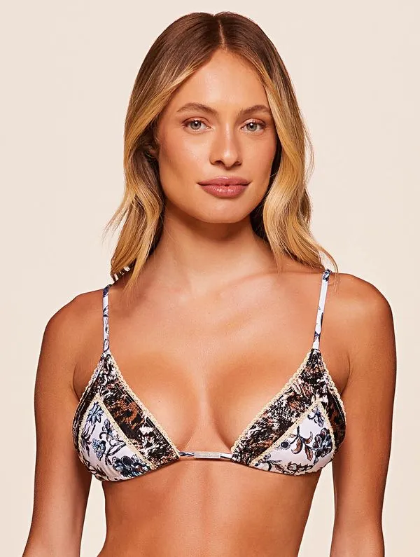 Top Cortininha Estampado Savannah MARROM P