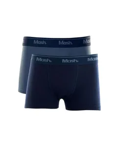 Kit 2 Cuecas Boxer Algodão Infantil Azul Jeans Escuro M