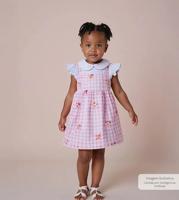Salopete/Body Xadrez - 251430 Rosa - G
