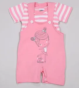 Jardineira/Body - 2680 De 3 a 9 meses Rosa - P