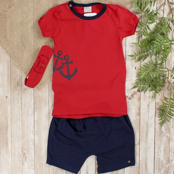 Conjunto Âncora Com Faixa - 90199 Vermelho - 3