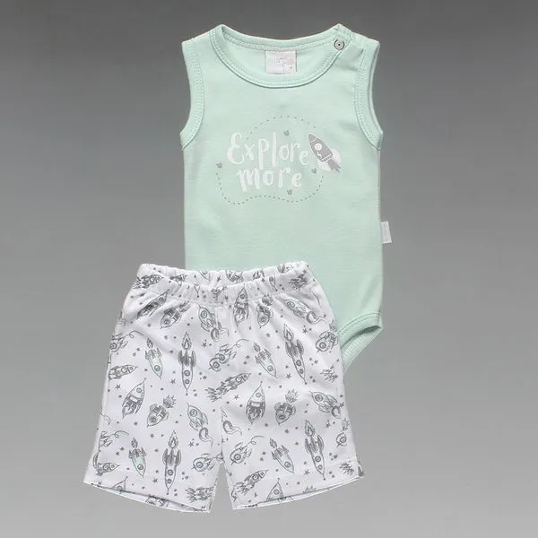 Conjunto Body e Shorts Explore - 20093 Verde - P