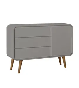 Cômoda Confort 3 Gavetas Puppi Móbile Cinza