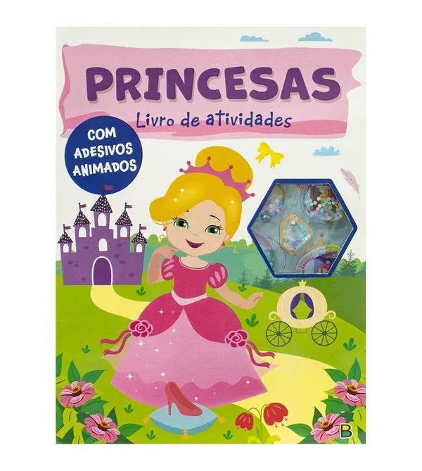 Livro de Atividades com Adesivos Animados - Princesas Princesas