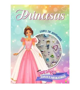 Livro de Atividades com Adesivos Fofos - Princesas Princesas