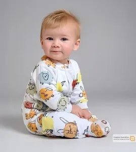 Macacão Plush Bichos Bolinha Branco - RN