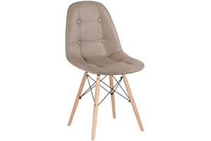 Loft7 Home Decor, Cadeira Charles Eames Eiffel Botonê - Nude Madeira Clara