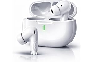 Fone de Ouvido Bluetooth 5.4 TWS Branco Sem Fio com Microfone, Controle Touch, Intra Auricular com Redução de Ruído, Estojo U