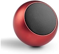 Caixa de Som Bolinha Bluetooth Super Potente Mini, sem fio, Tws Mini Speaker Amplificada (VERMELHO) - TYDA