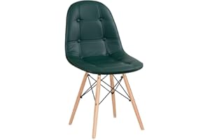 Loft7 Home Decor, Cadeira Charles Eames Eiffel, Assento Estofado Botonê, Pés Em Madeira Clara E Elegante Versátil Sala De Jan