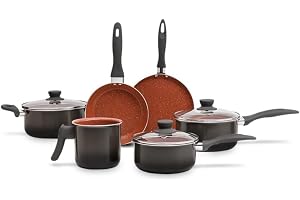 Jogo de Panelas Brinox Antiaderente Ceramic Life 6 Peças Easy Carbono