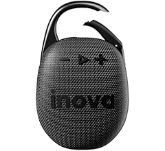 INAVA Caixa de Som Bluetooth, Clip 5, Som Estéreo, 12 Horas de Reprodução, Conectividade Bluetooth 5.4, IPX6, Mosquetão Int…