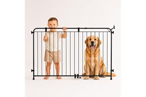 Portão de Segurança 70 A 116 cm Expansivo Ajustável Grande para Bebês Criança Cães Pet Proteção em Aço Reforçado Premium (Pre