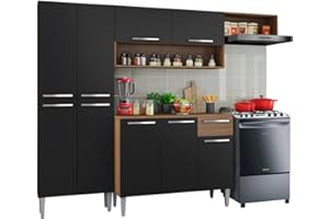 Cozinha Compacta Madesa Emilly Top com Armário e Balcão