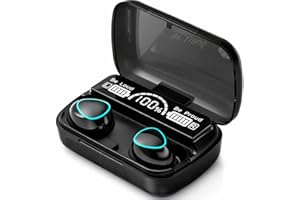Fone de Ouvido sem Fio Bluetooth 5.1 Power Bank, Display Digital LED, Som Potente indicado para Esportes, Jogos, Viagens, Con