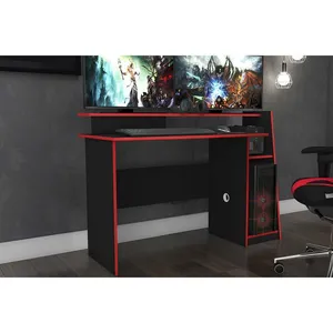 Mesa de Computador Gamer MSM 448 Preto/Vermelho - Movelbento