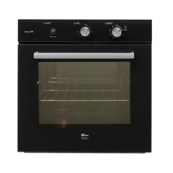 Forno a Gás de Embutir Fischer Infinity 78l com Grill Preto