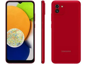 Smartphone Samsung Galaxy A03 64GB Vermelho 4G Octa-Core 4GB RAM Tela 6,5” Câm. Dupla + Sefie 5M