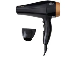 Secador de Cabelo GA.MA Italy Ceramic Ion Preto e Dourado 2200W 2 Velocidades Professional Gold Ion