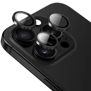 Película para câmera iPhone 16 Pro/ 16 Pro Max, Originais iPlace, Aro Preto