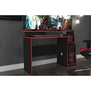 Mesa Computador Gamer msm 448 Preto/Vermelho - Movelbento