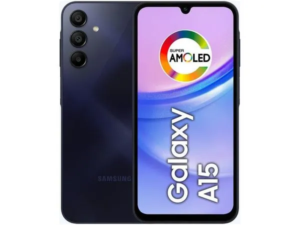 Smartphone Samsung Galaxy A15 6,5" 256GB Azul Escuro 4G 8GB RAM Câm. Tripla 50MP + Selfie 13MP 5000mAh Dual Chip