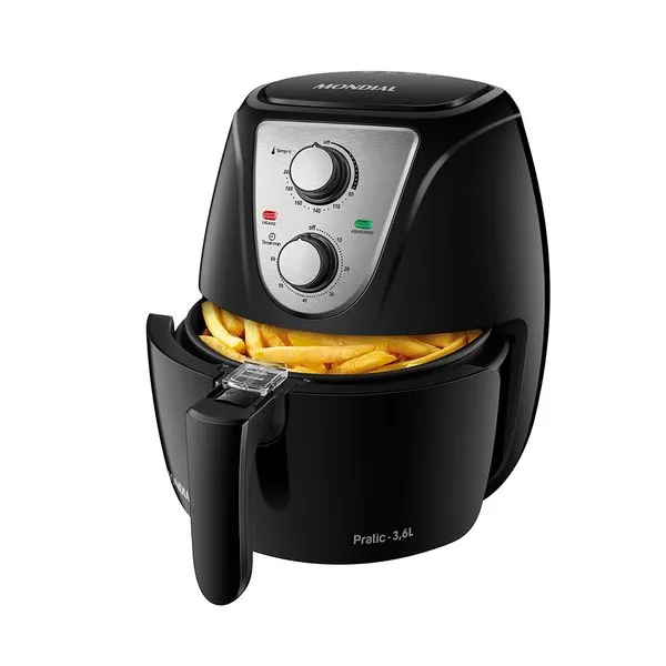 Fritadeira Elétrica Air Fryer Mondial AF-36-BI 3,6L 220V Inox