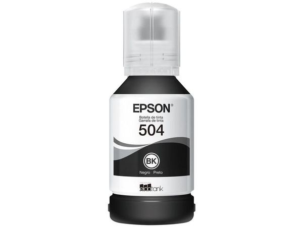 Garrafa Tinta Epson T504 Preto