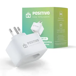 Smart Plug CFH Wi-Fi Positivo Casa Inteligente - 10A - 1000W - 100/240V - Wi-Fi - Controle Remoto - Plug Padrão Brasil