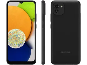 Smartphone Samsung Galaxy A03 64GB Preto 4G Octa-Core 4GB RAM Tela 6,5” Câm. Dupla + Sefie 5MP