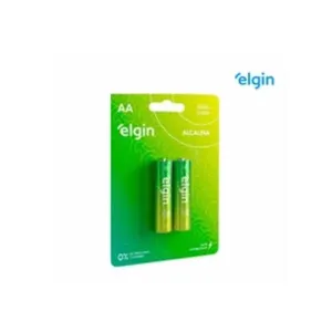 Pilha Elgin Alcalina AA 1,5V Blister 2 Unidades